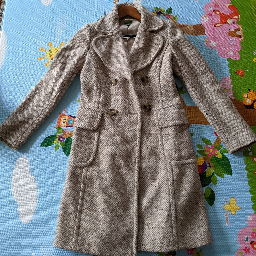 United Colors of Benetton Wool beige winter coat